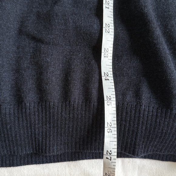 ORVIS 100% Merino Wool Navy Knit Sleeveless V Neck Sweater Vest L - Picture 8 of 8